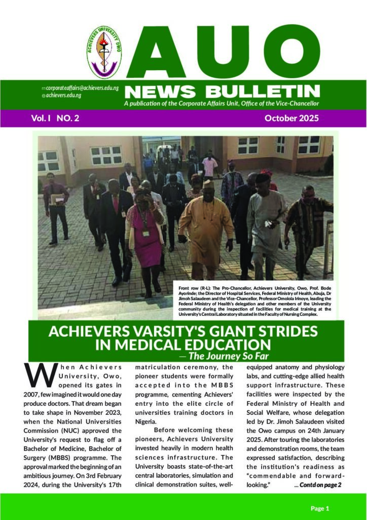 thumbnail of AUO NEWS BULLETIN Vol. I NO. 2 October 2025