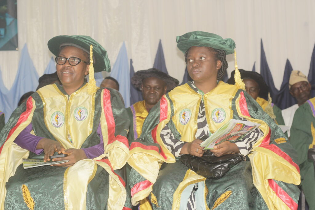 The Bursar, Mrs. Oluwafunmibi Ayodeji, and the University Librarian, Mrs. Darlina Ogbuiyi-Oriogu